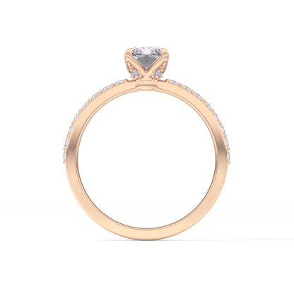 Radiant Pave Lab Grown Diamond Engagement Ring
