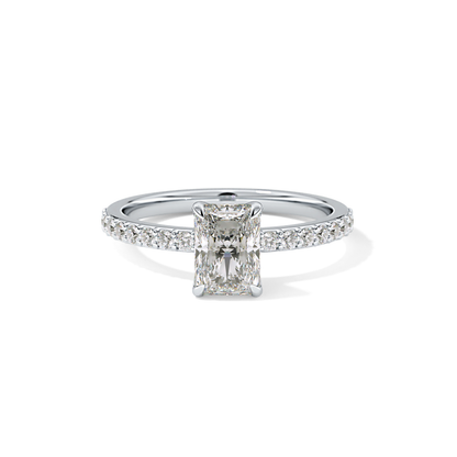 Radiant Pave Lab Grown Diamond Engagement Ring