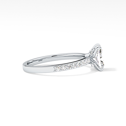 Radiant Pave Lab Grown Diamond Engagement Ring