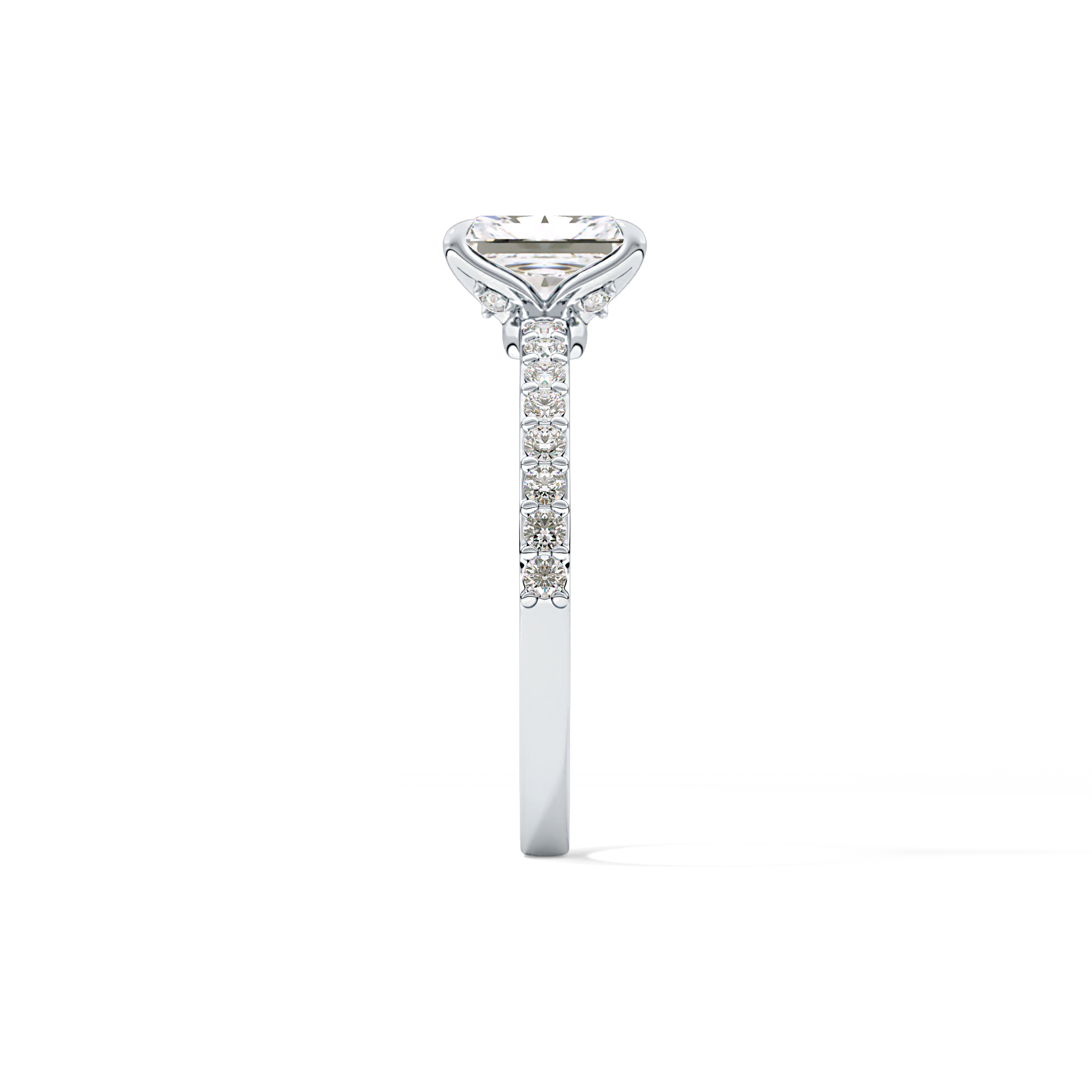 Radiant Pave Lab Grown Diamond Engagement Ring