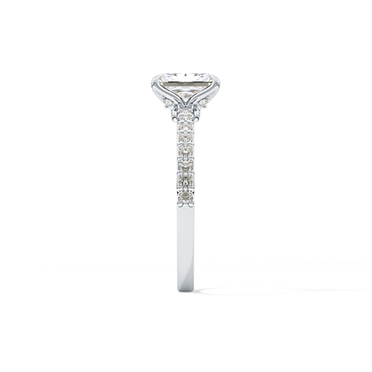 Radiant Pave Lab Grown Diamond Engagement Ring