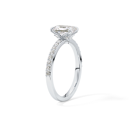 Radiant Pave Lab Grown Diamond Engagement Ring