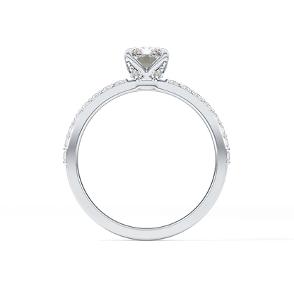 Radiant Pave Lab Grown Diamond Engagement Ring