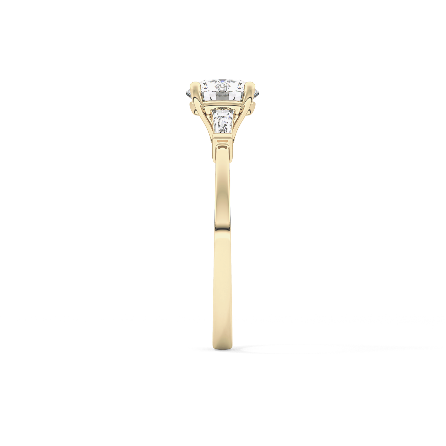 Round Three Stone Lab Grown Diamond Engagement Ring