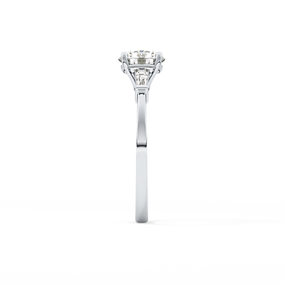 Round Three Stone Lab Grown Diamond Engagement Ring