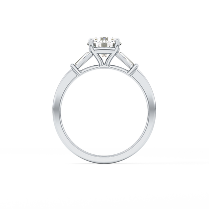 Round Three Stone Lab Grown Diamond Engagement Ring