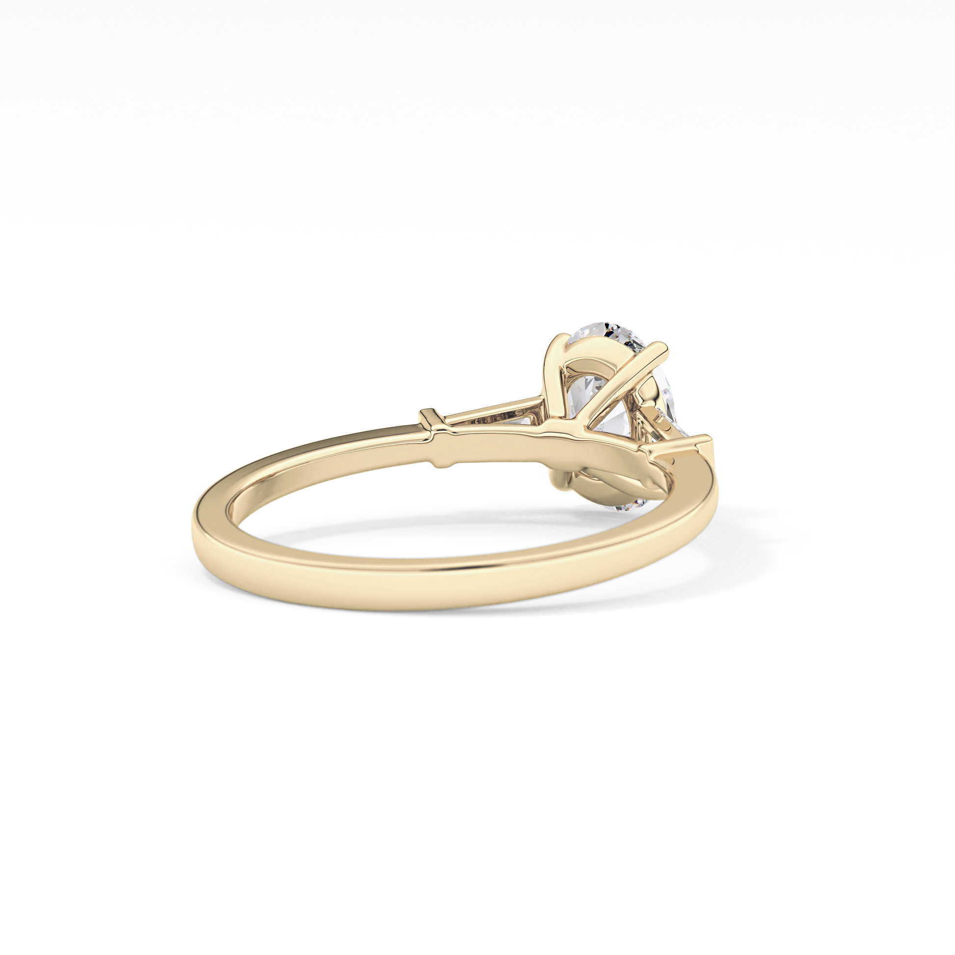Oval Three Stone Lab Grown Diamond Engagement Ring