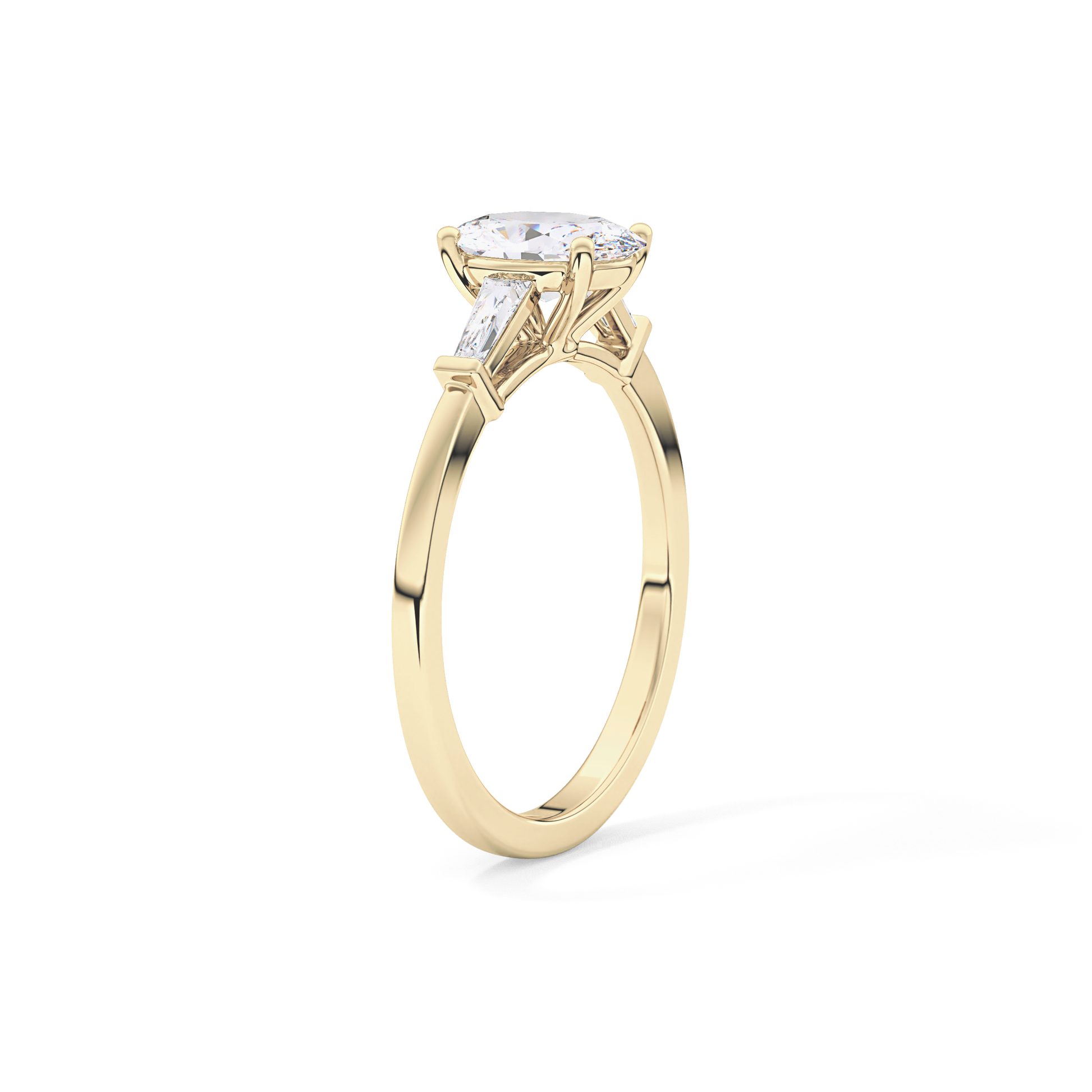Oval Three Stone Lab Grown Diamond Engagement Ring
