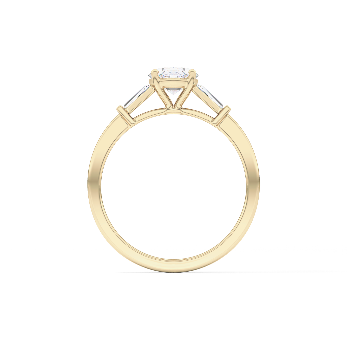 Oval Three Stone Lab Grown Diamond Engagement Ring