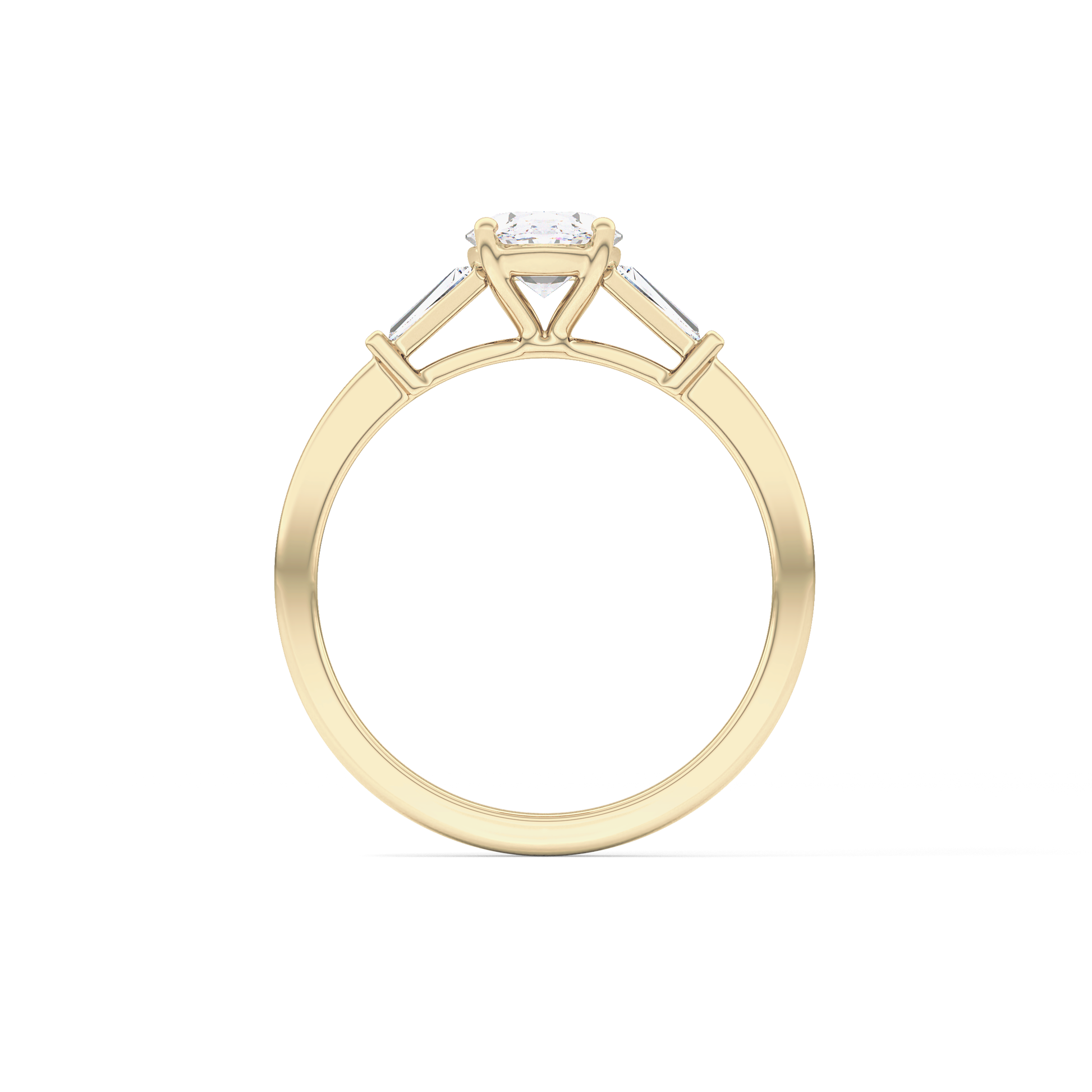 Oval Three Stone Lab Grown Diamond Engagement Ring