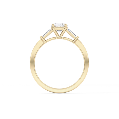 Oval Three Stone Lab Grown Diamond Engagement Ring