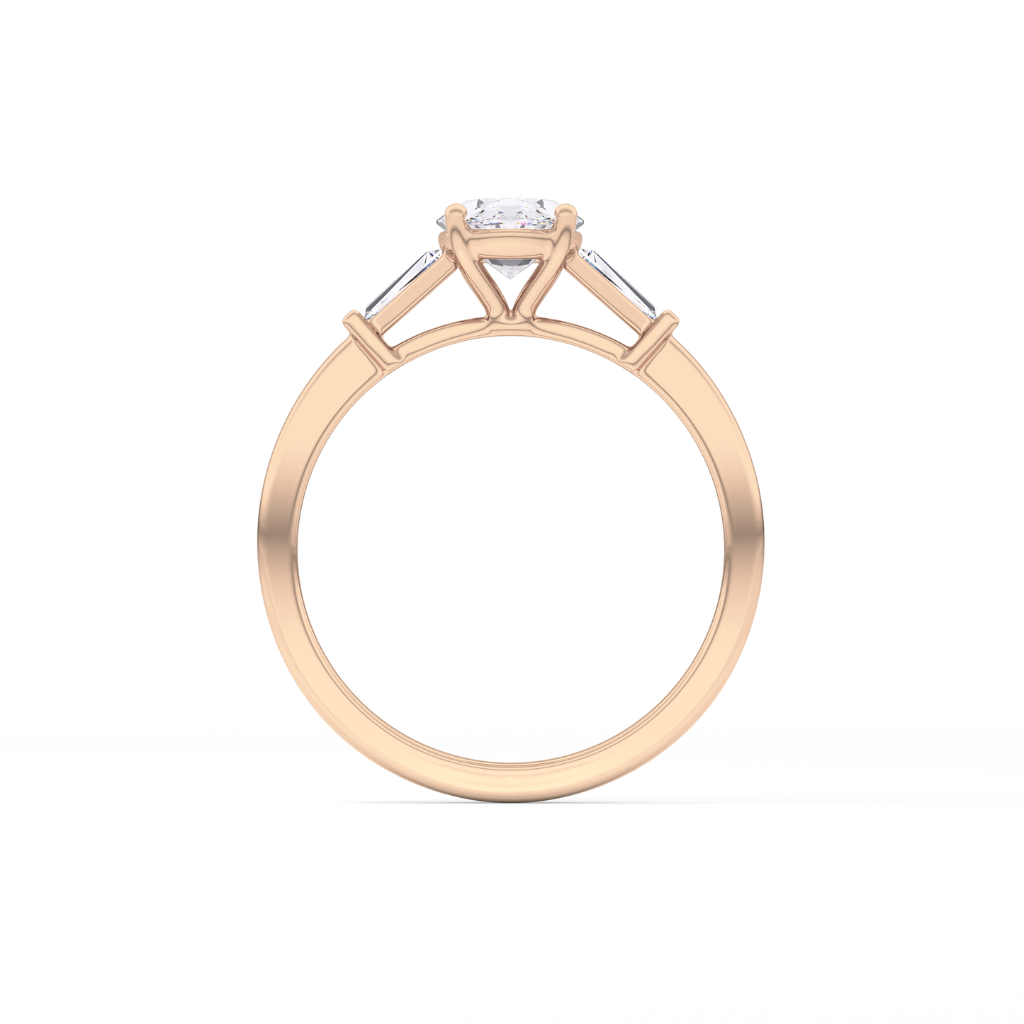 Oval Three Stone Lab Grown Diamond Engagement Ring