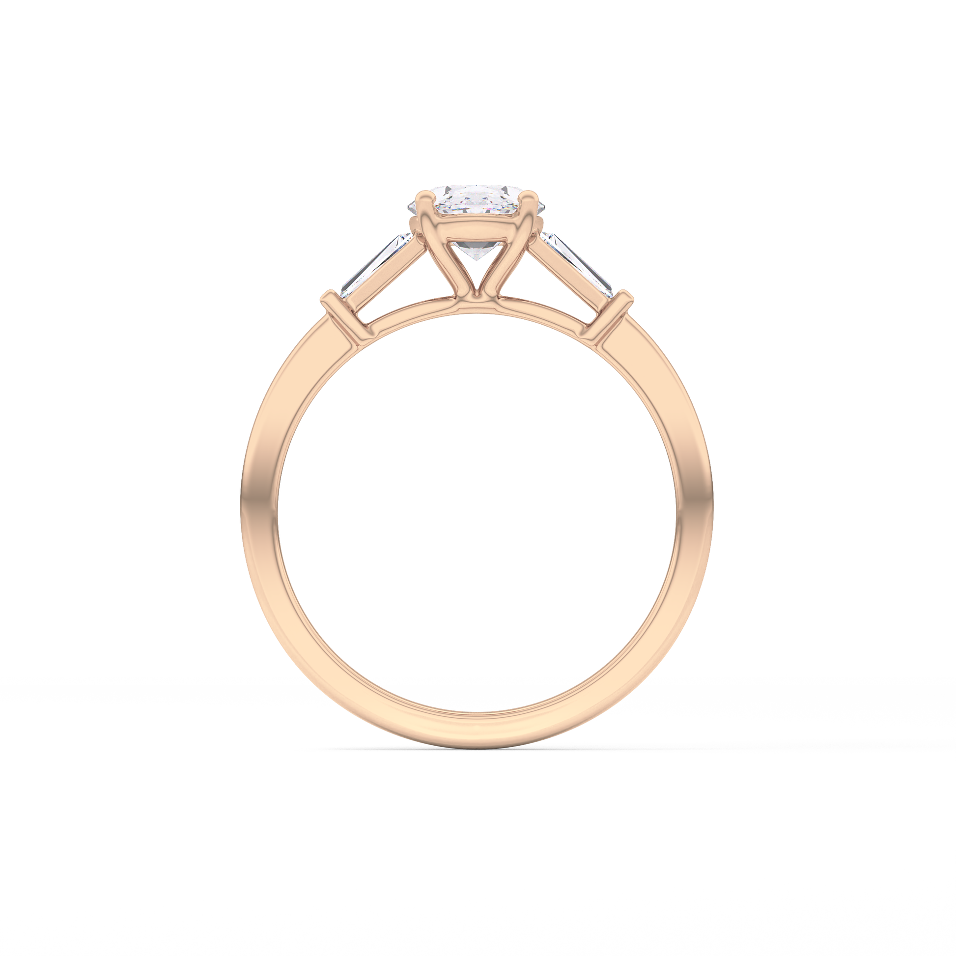 Oval Three Stone Lab Grown Diamond Engagement Ring