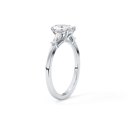 Oval Three Stone Lab Grown Diamond Engagement Ring