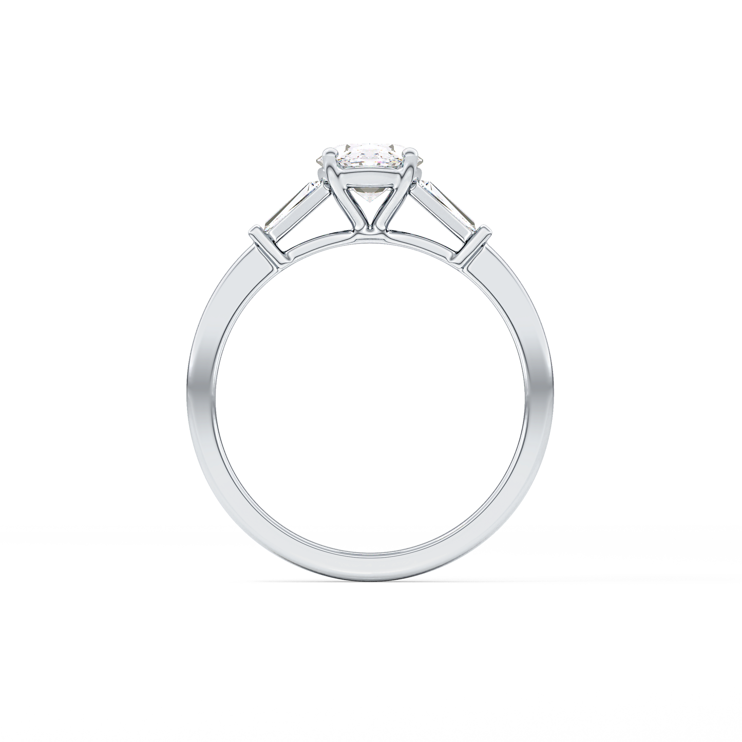 Oval Three Stone Lab Grown Diamond Engagement Ring