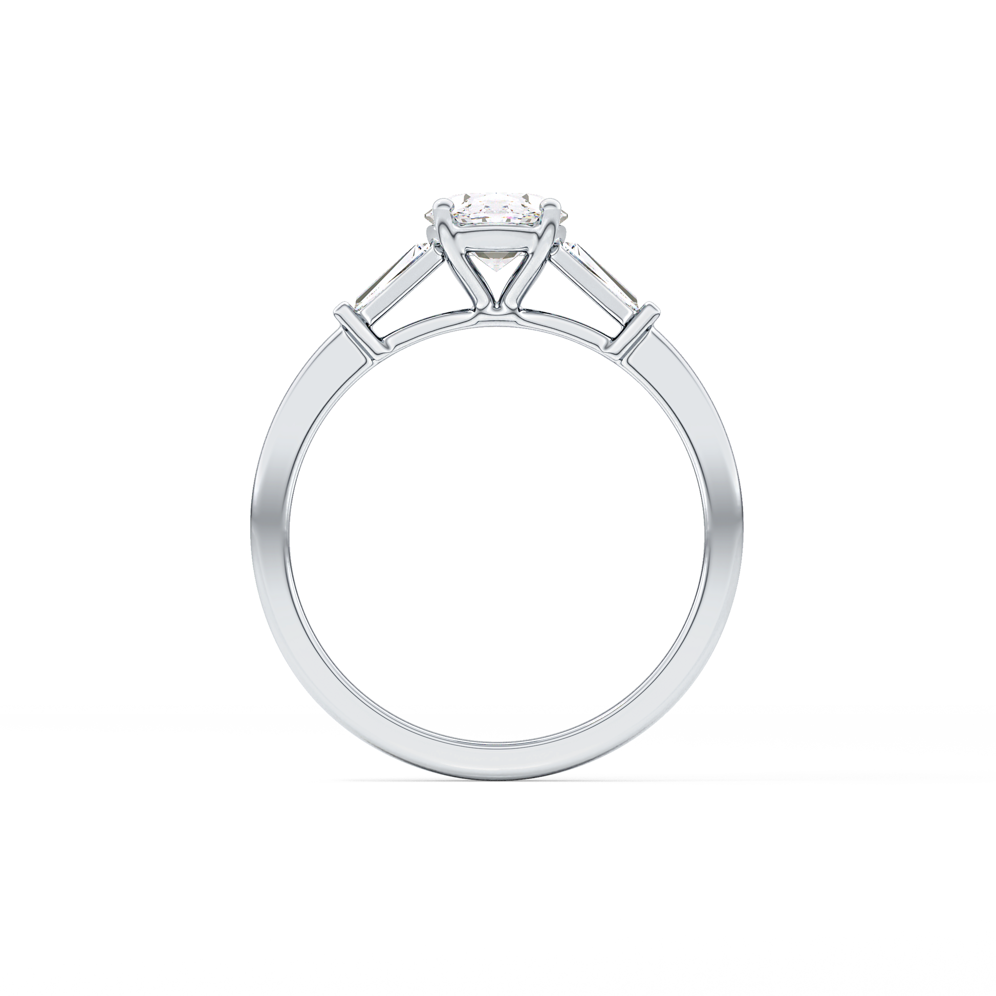 Oval Three Stone Lab Grown Diamond Engagement Ring