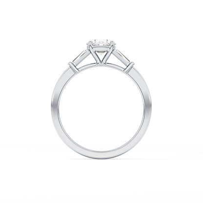 Oval Three Stone Lab Grown Diamond Engagement Ring
