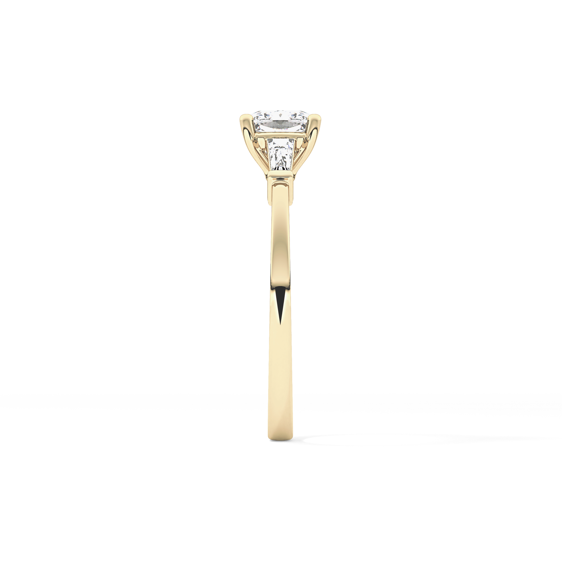 Cushion Three Stone Lab Grown Diamond Engagement Ring