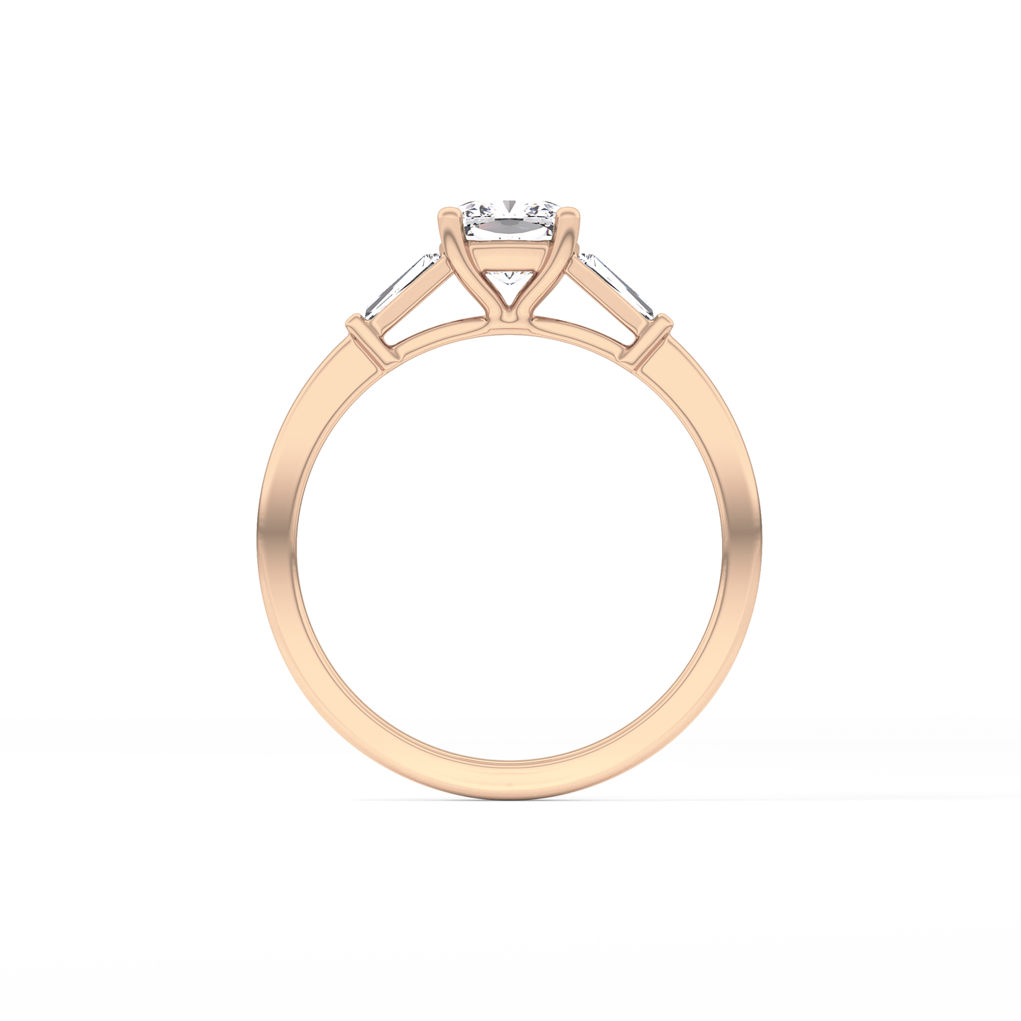 Cushion Three Stone Lab Grown Diamond Engagement Ring