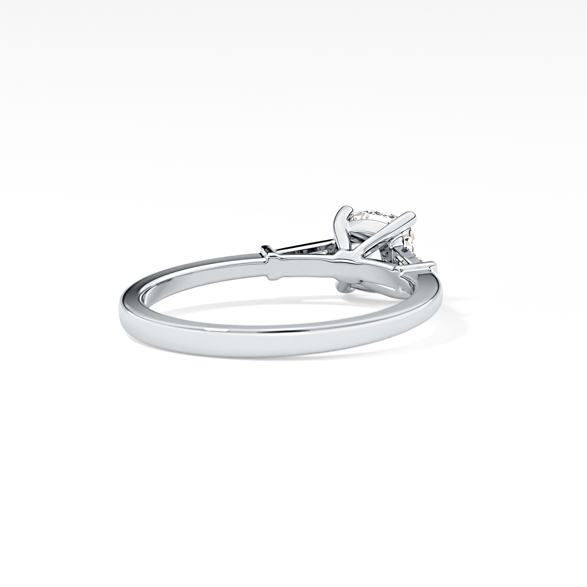 Cushion Three Stone Lab Grown Diamond Engagement Ring