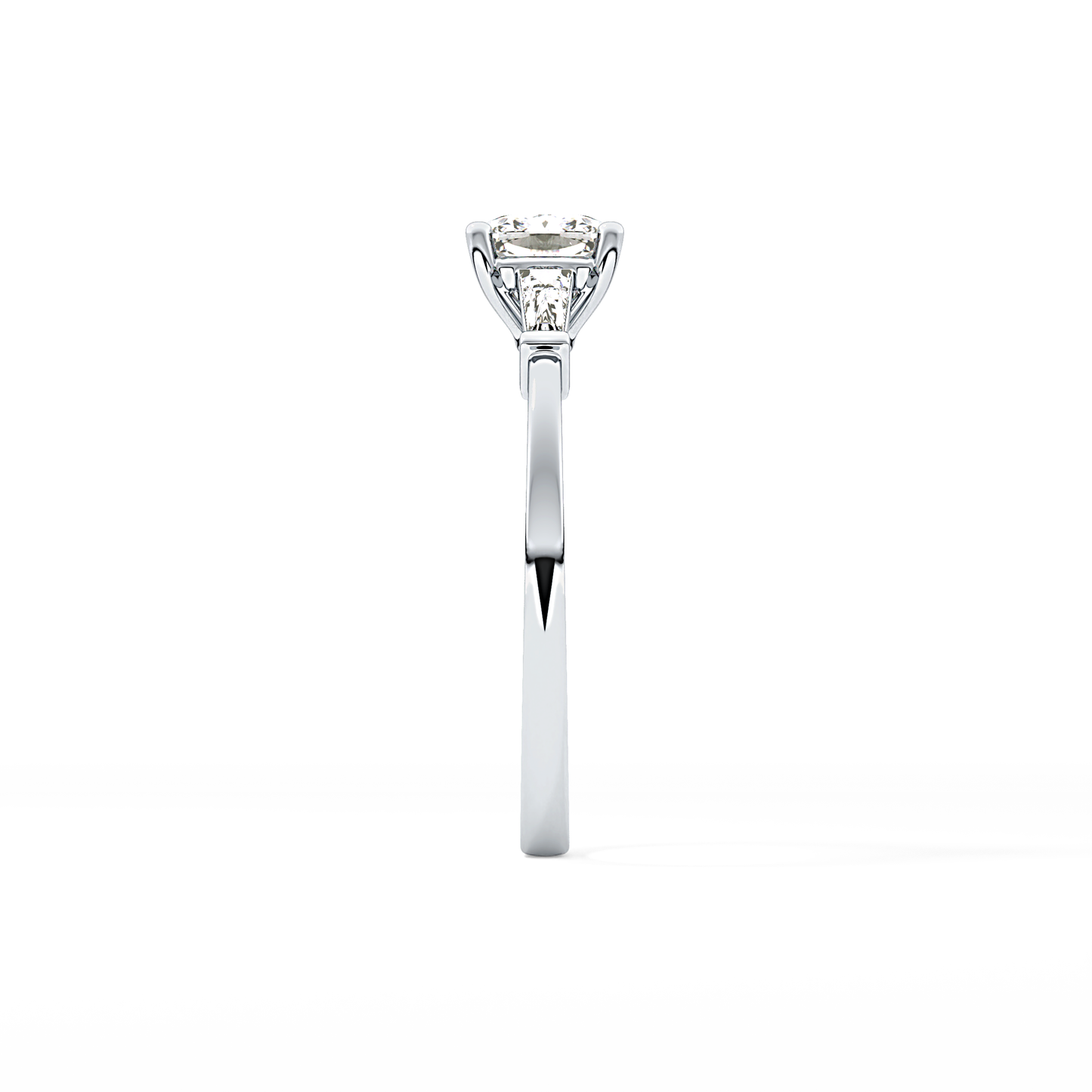 Cushion Three Stone Lab Grown Diamond Engagement Ring