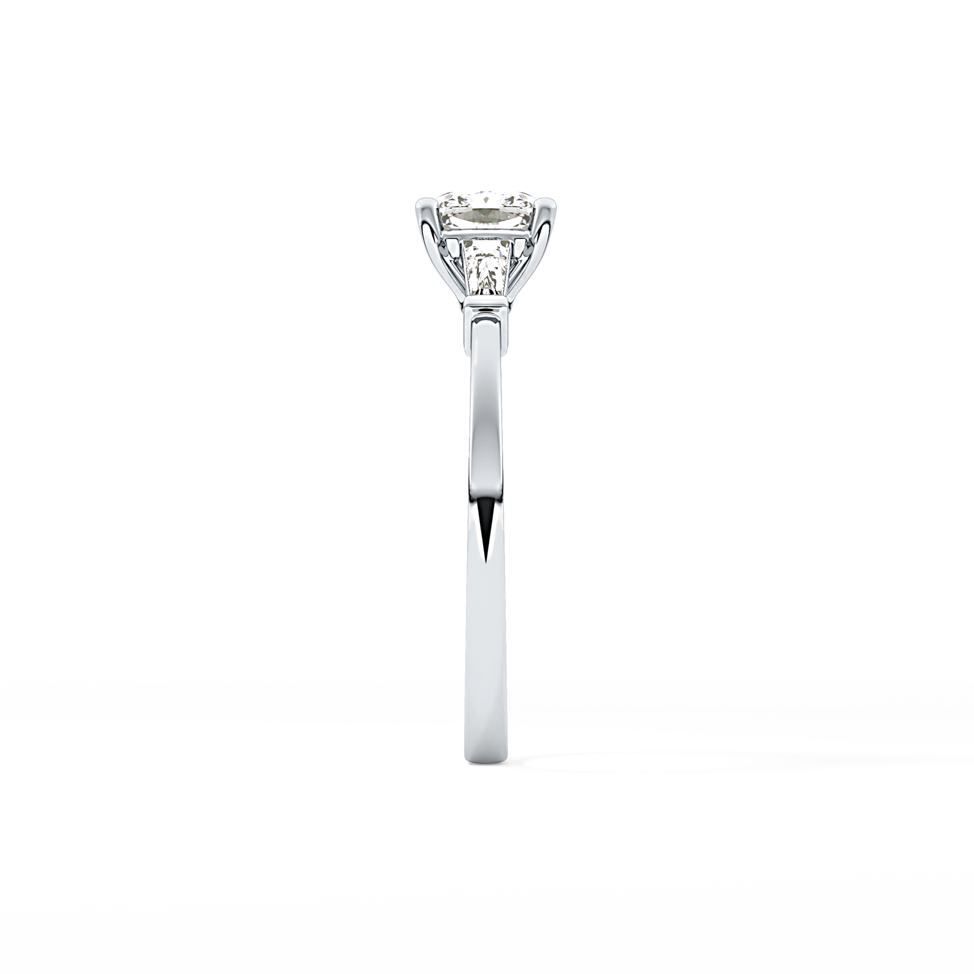 Cushion Three Stone Lab Grown Diamond Engagement Ring