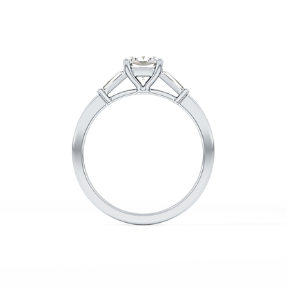 Cushion Three Stone Lab Grown Diamond Engagement Ring