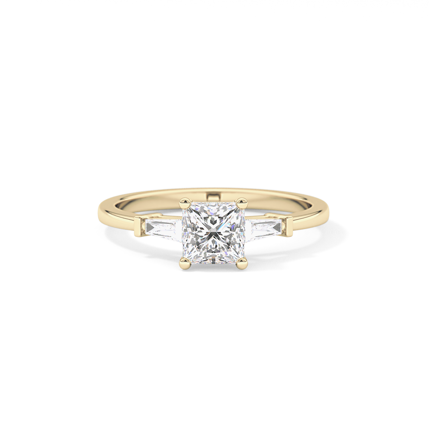 Princess Three Stone Lab Grown Diamond Engagement Ring