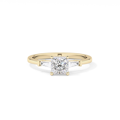 Princess Three Stone Lab Grown Diamond Engagement Ring