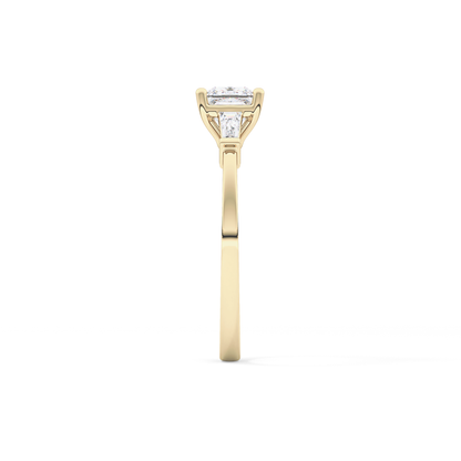 Princess Three Stone Lab Grown Diamond Engagement Ring