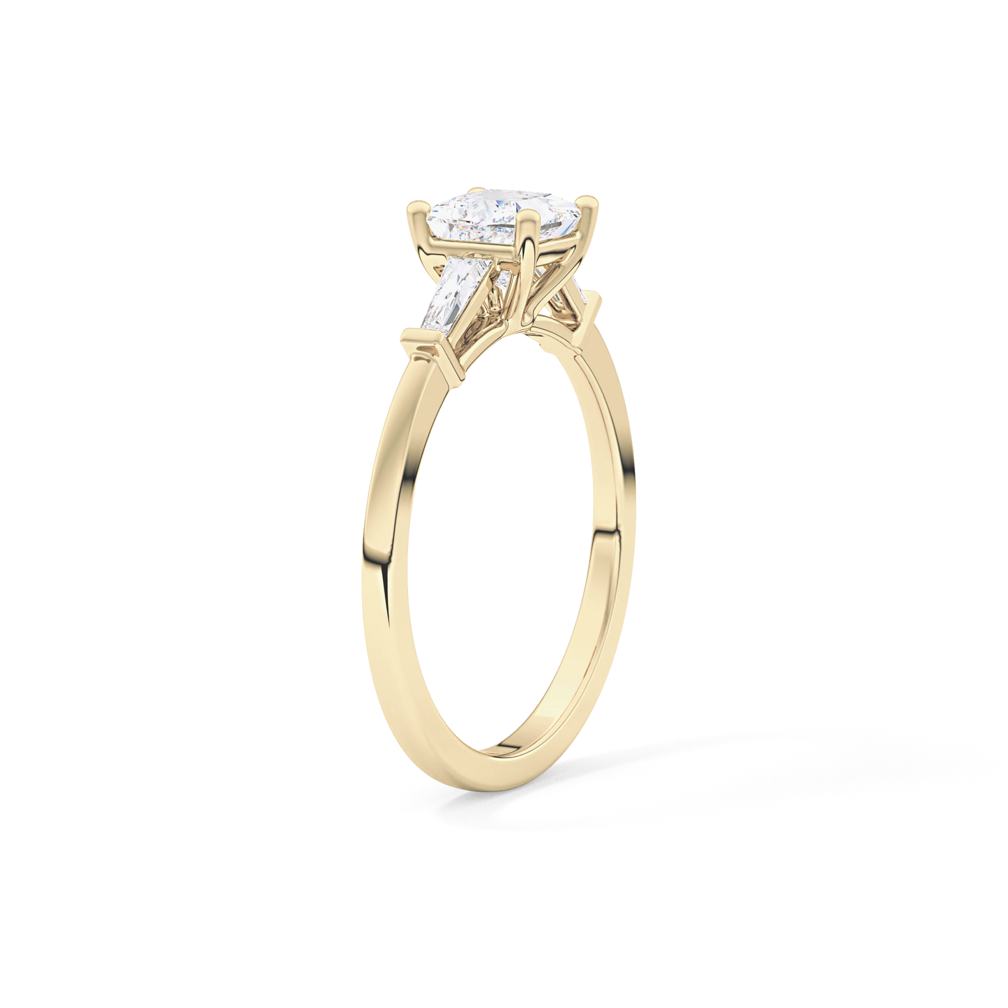 Princess Three Stone Lab Grown Diamond Engagement Ring