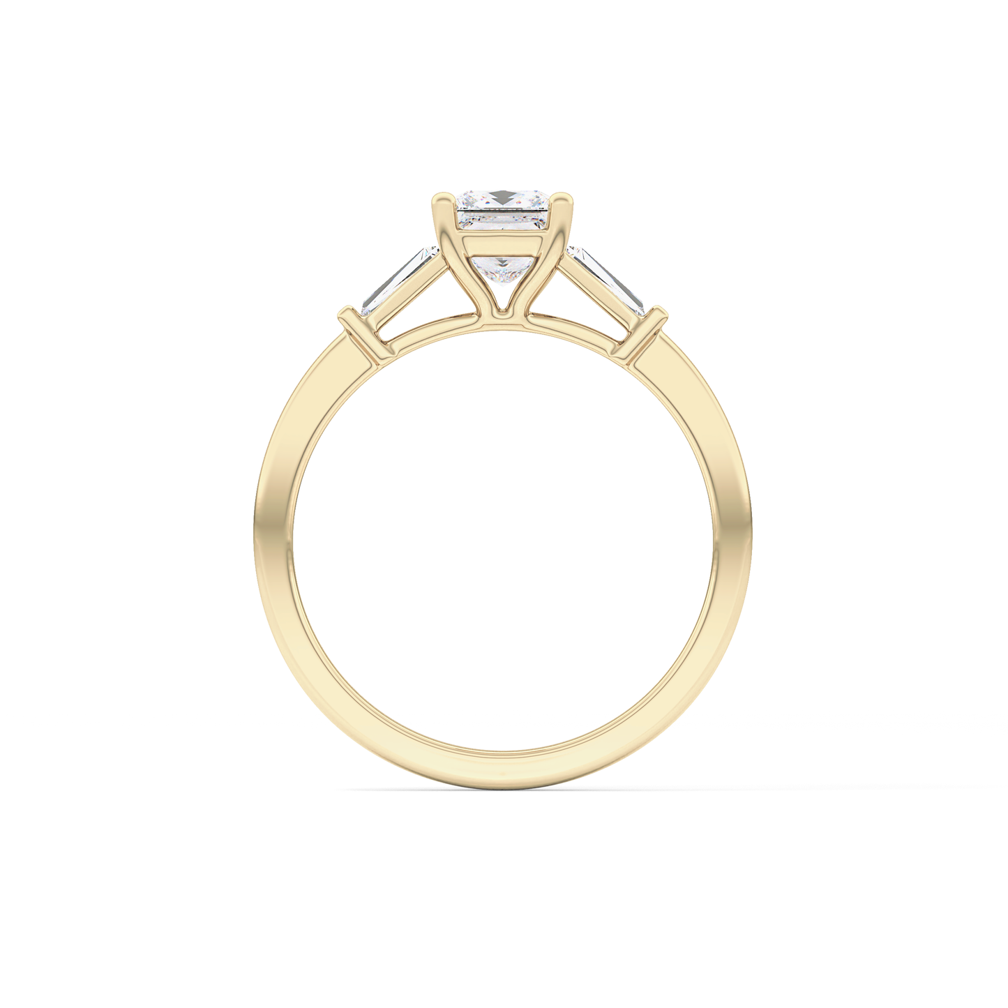 Princess Three Stone Lab Grown Diamond Engagement Ring