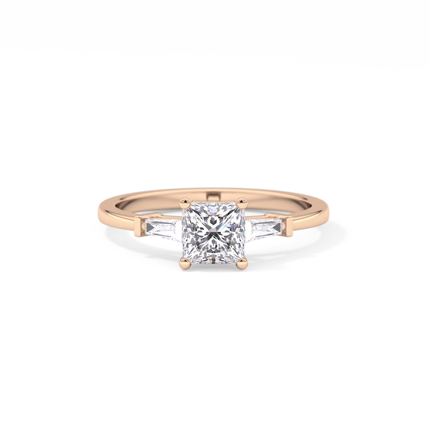 Princess Three Stone Lab Grown Diamond Engagement Ring
