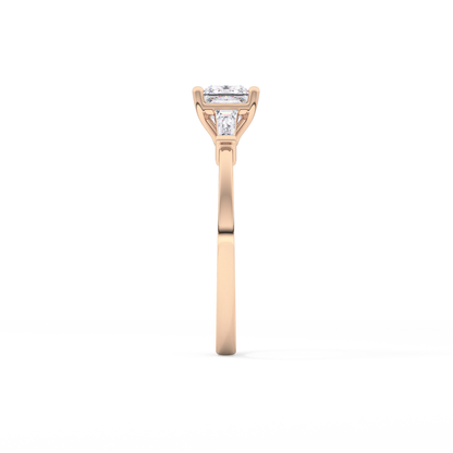Princess Three Stone Lab Grown Diamond Engagement Ring