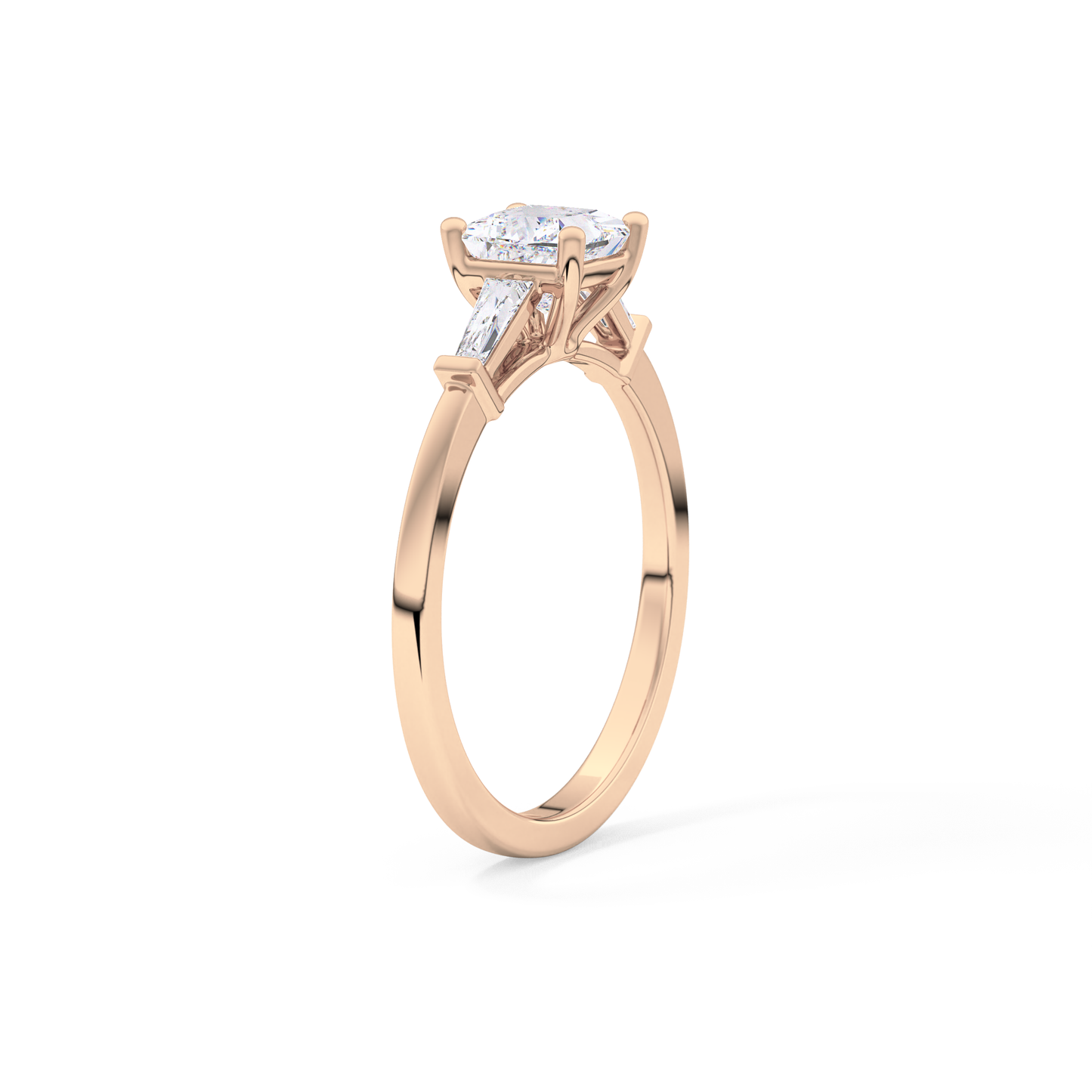 Princess Three Stone Lab Grown Diamond Engagement Ring