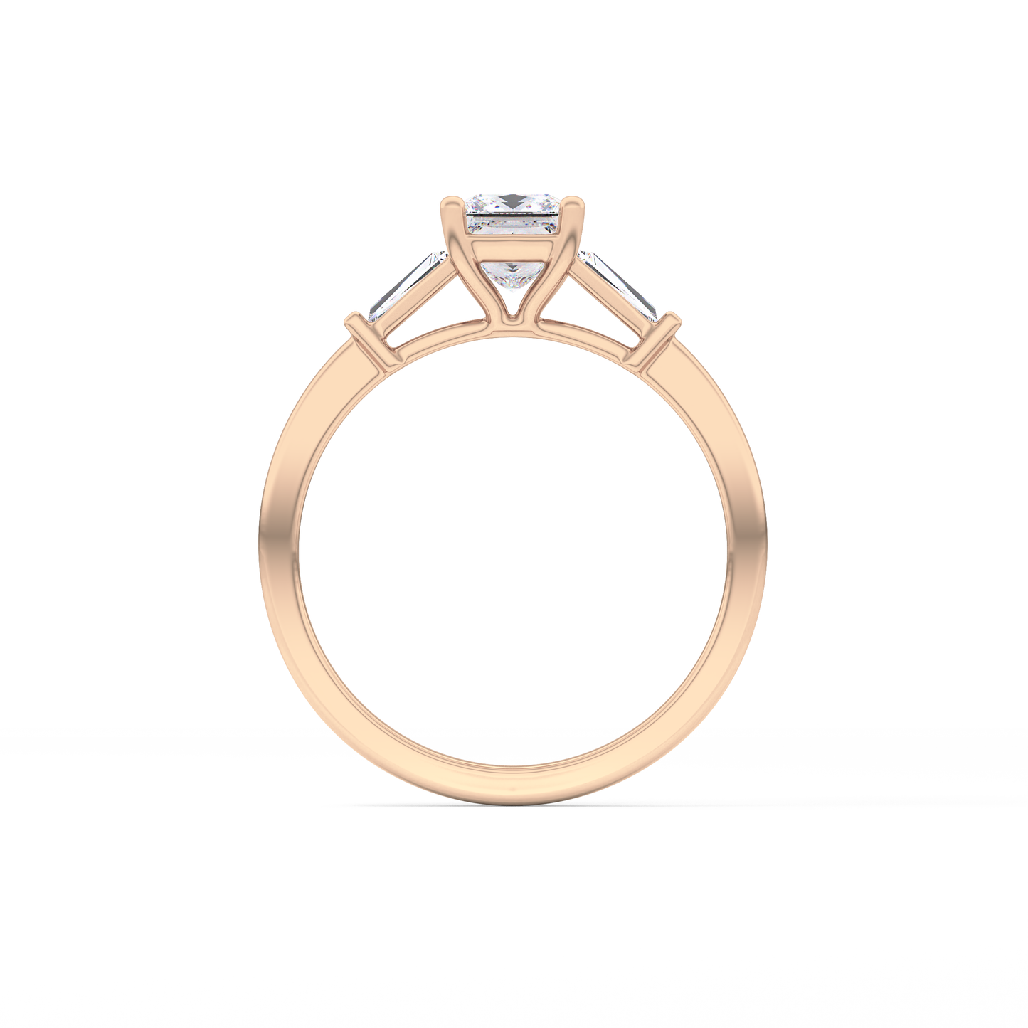 Princess Three Stone Lab Grown Diamond Engagement Ring