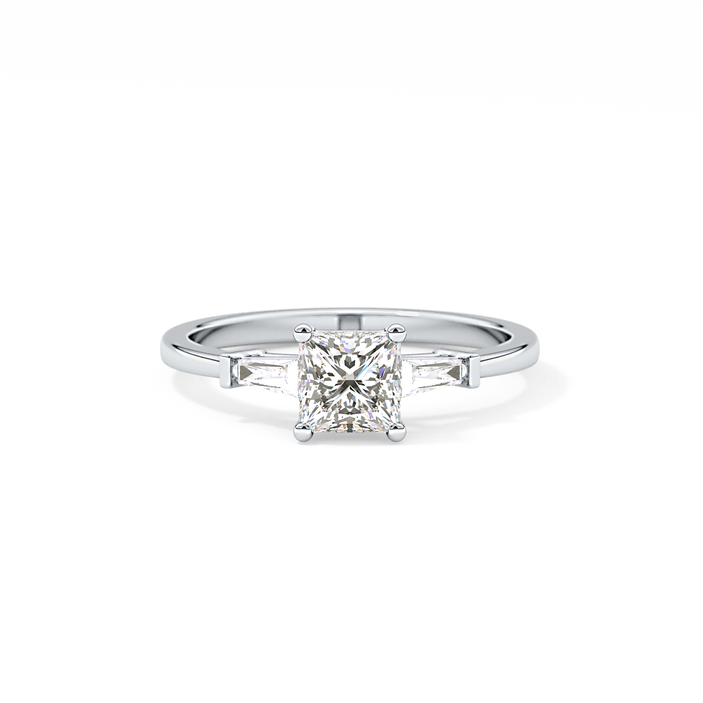Princess Three Stone Lab Grown Diamond Engagement Ring