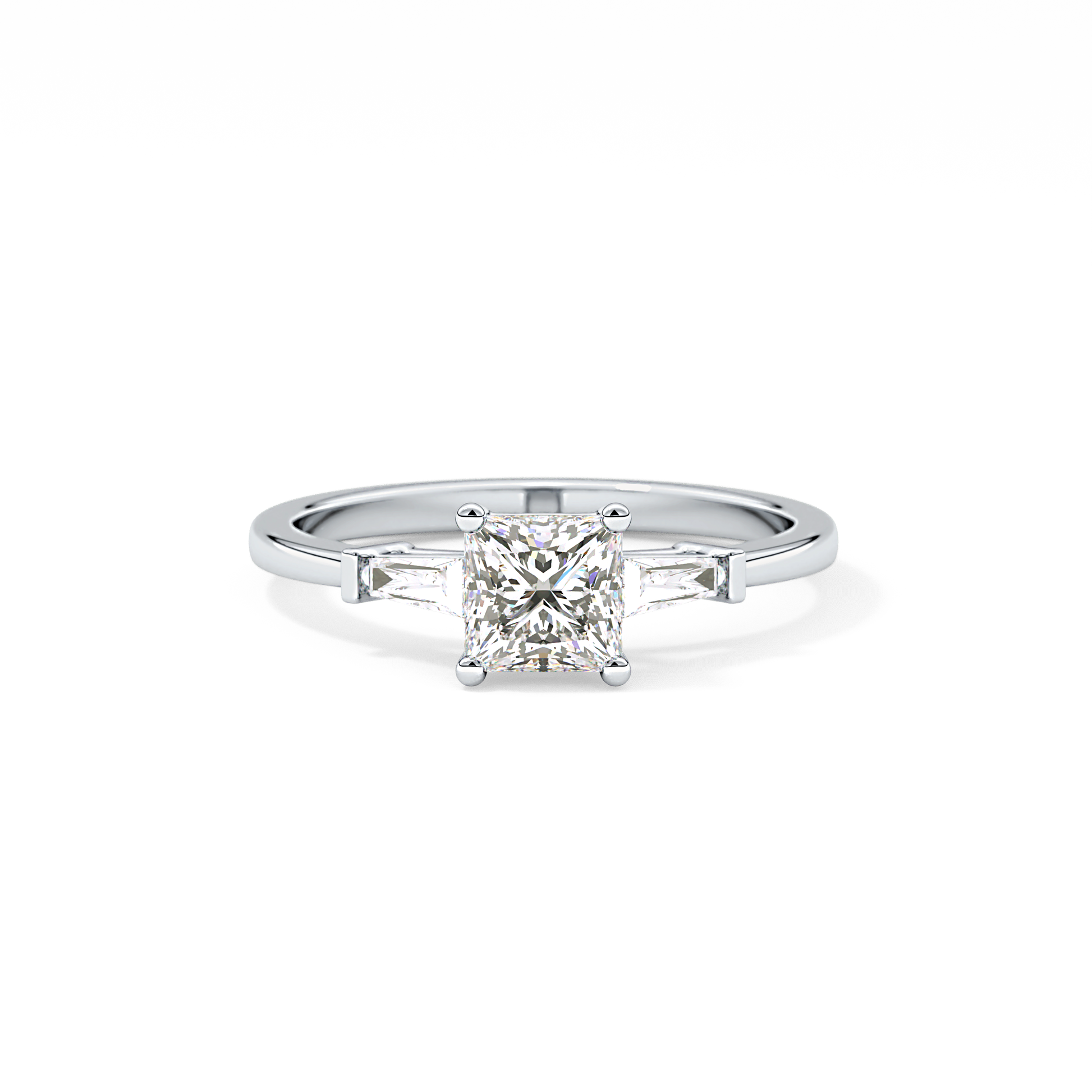 Princess Three Stone Lab Grown Diamond Engagement Ring