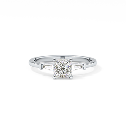 Princess Three Stone Lab Grown Diamond Engagement Ring