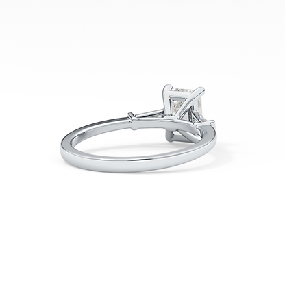 Emerald Three Stone Lab Grown Diamond Engagement Ring