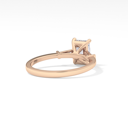 Radiant Three Stone Lab Grown Diamond Engagement Ring
