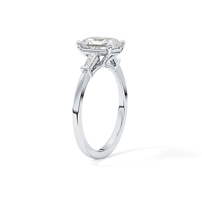 Radiant Three Stone Lab Grown Diamond Engagement Ring
