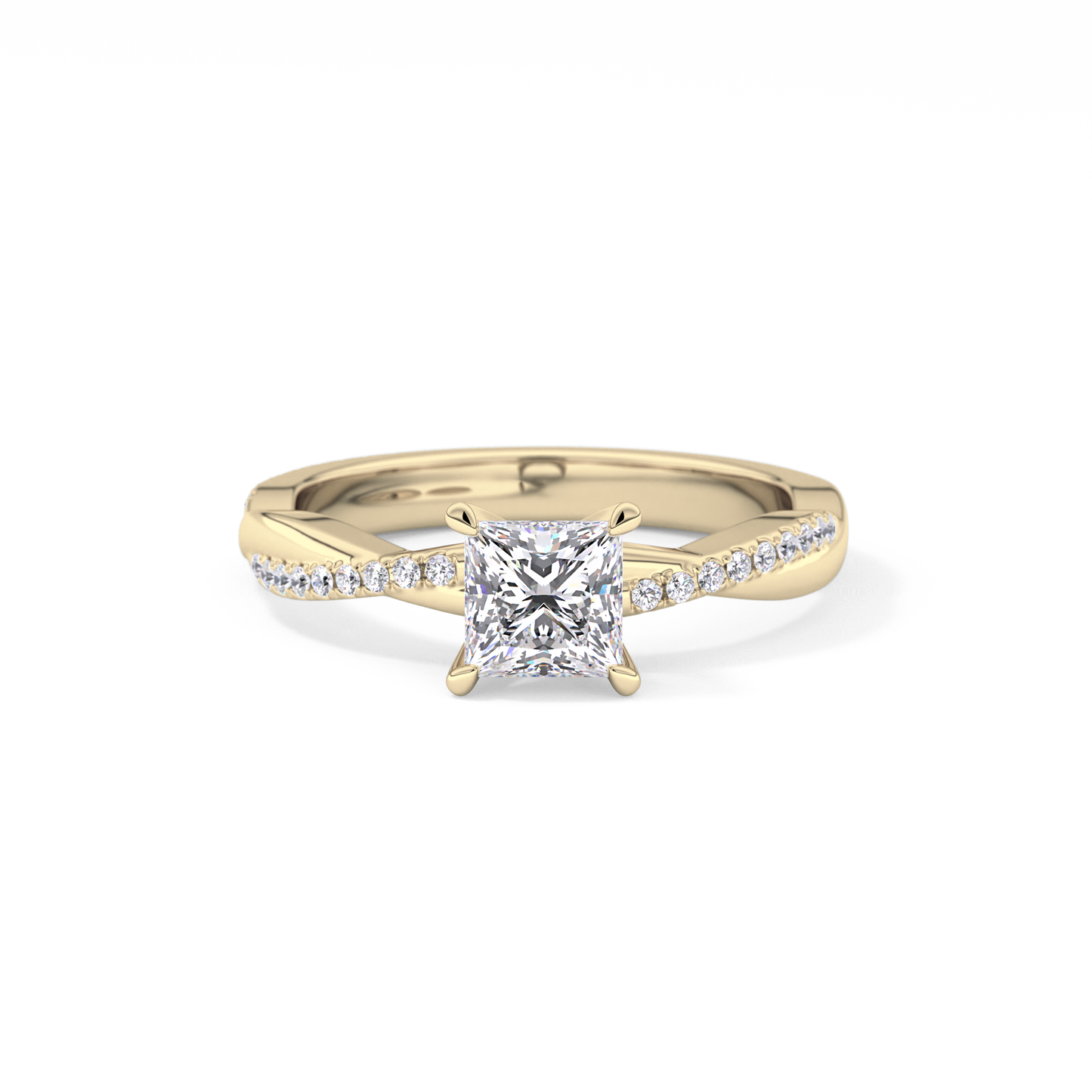 Princess Pave Lab Grown Diamond Engagement Ring