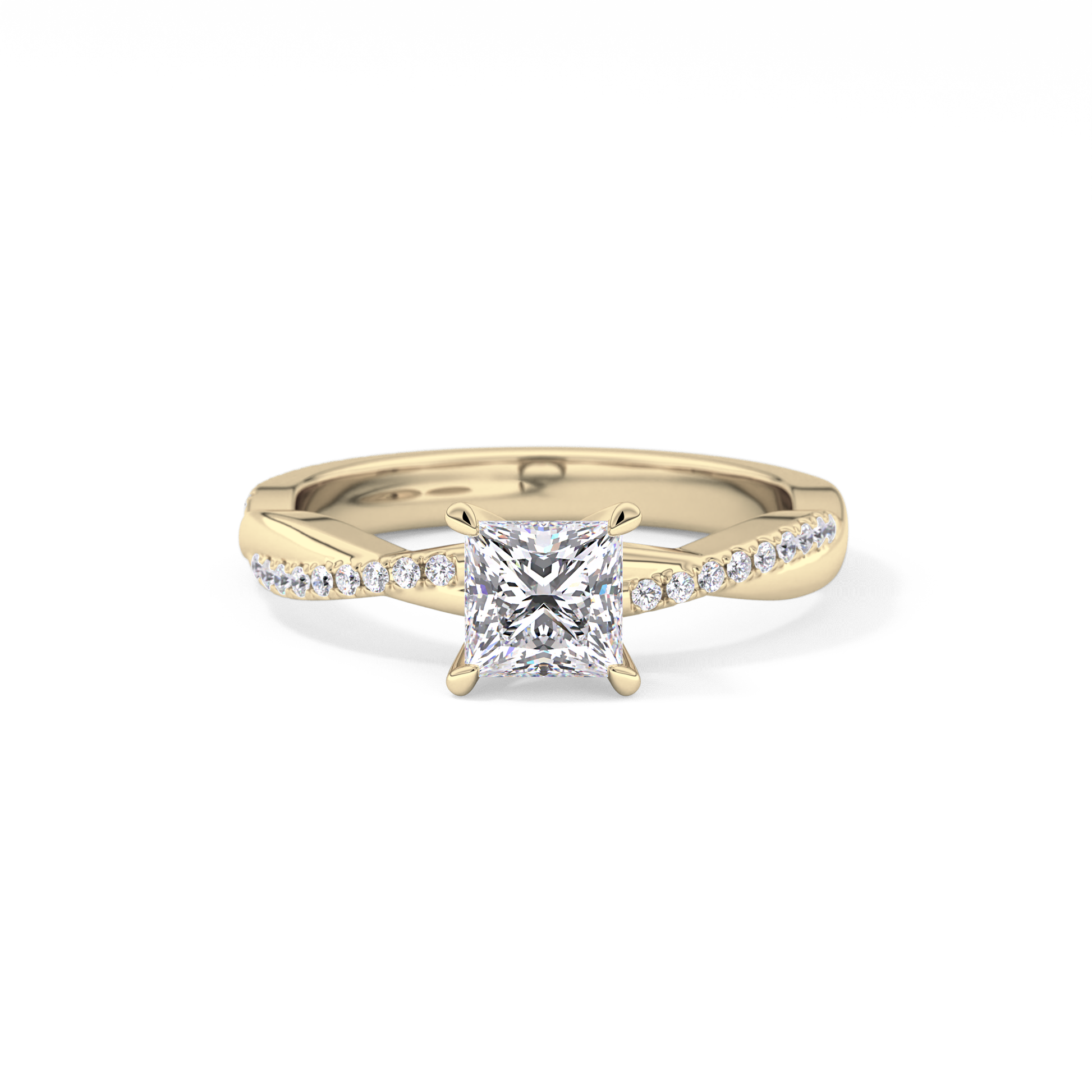 Princess Pave Lab Grown Diamond Engagement Ring