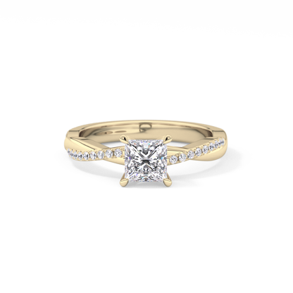 Princess Pave Lab Grown Diamond Engagement Ring