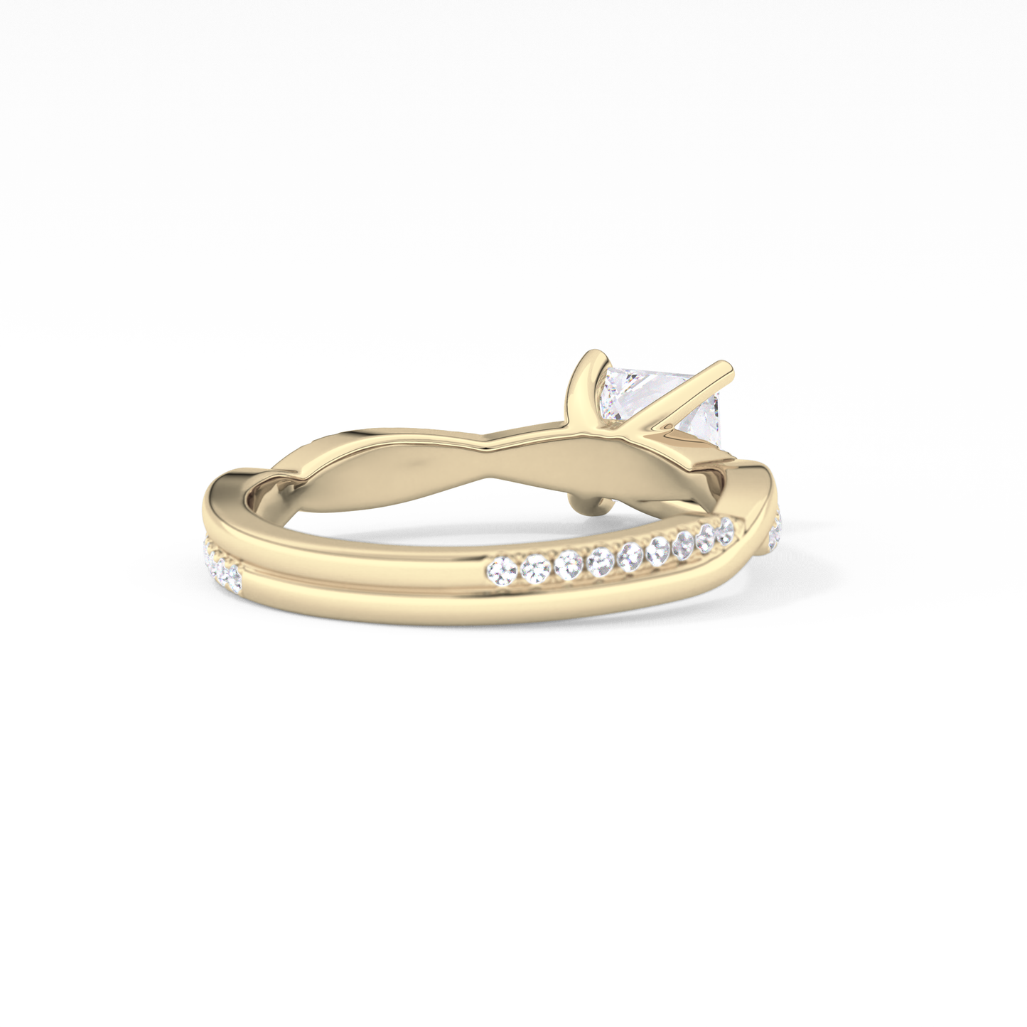 Princess Pave Lab Grown Diamond Engagement Ring
