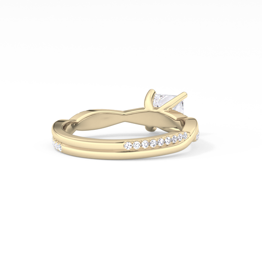 Princess Pave Lab Grown Diamond Engagement Ring