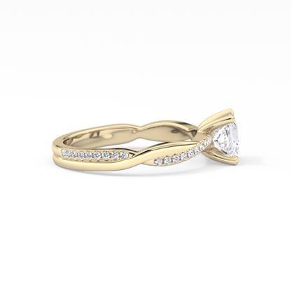 Princess Pave Lab Grown Diamond Engagement Ring