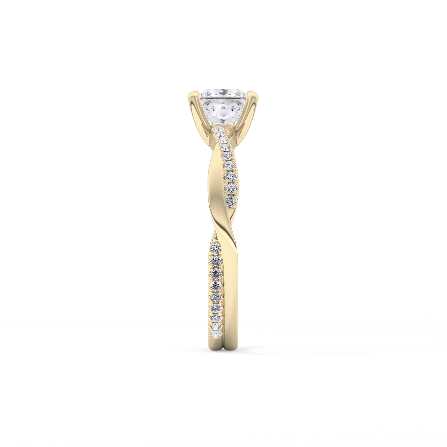 Princess Pave Lab Grown Diamond Engagement Ring