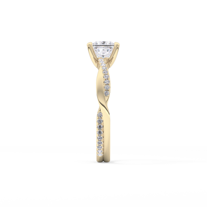 Princess Pave Lab Grown Diamond Engagement Ring